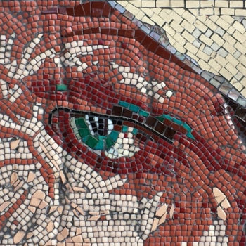 mosaic portrait of Keith Richards guitarist of the Rolling Stones
