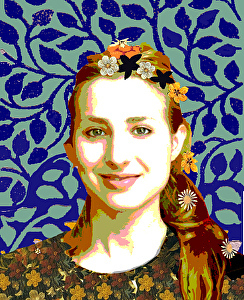 Model for Luana's mosaic portrait