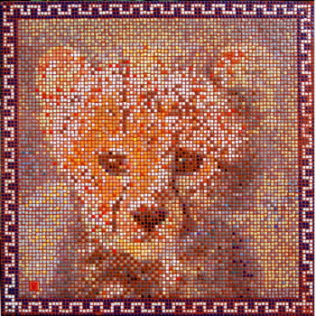Cheetah cub mosaic by Frederic Lecut