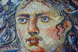 detail of the looted mosaic