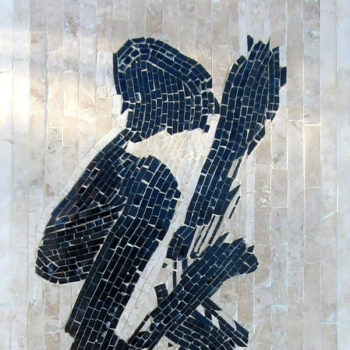 Yamaoka Tesshu's Dragon calligraphy Mosaic