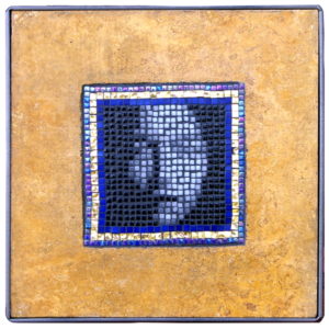 Original version of the Asian Face mosaic portait - Glass and Stone.