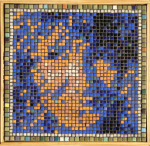Opus Pixellatum mosaic portrait of Claire