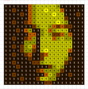 Fall colors simulation of Asian Face mosaic