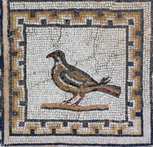 Pigeon Mosaic, mosaic of the birds, Italica, Spain