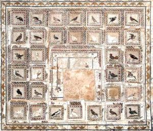 Mosaic of the BIrds, House of the BIrds, Italica, Spain, 1st century AD