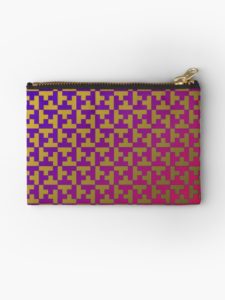 pouch printed with patterns of Amba Aradam mosaic. Christmas Stuffer