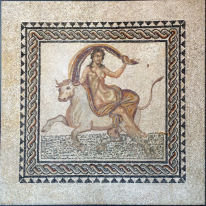 The Rapt of Europa, Roman mosaic,Arles, France.