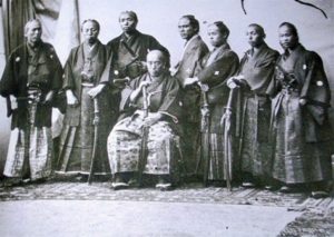 Samurai wearing Montsuki garments