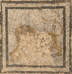 LIon from the big cats mosaic, Volubilis, Morocco, 2nd century AD