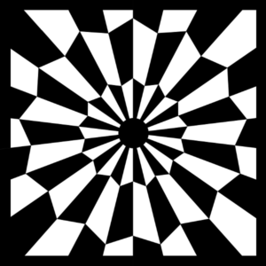Digita design of 26 radiant designs on a square