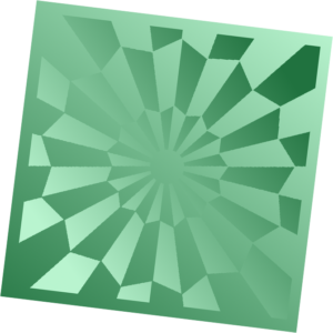 26 Radiant sectors square - Green variations