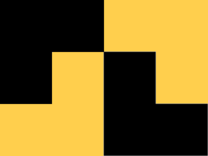 Roman Tile-001 - Black and Yellow