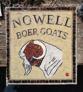 Boer Goat mosaic, 16 x 20", February 2020