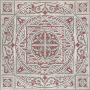 drawing of the Wemberham Roman Villa floor mosaic