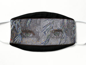 Carole's eyes mosaic portrait facemask