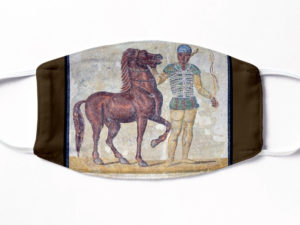 Green Charioteer mosaic facemask