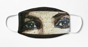 Maribel Verdue mosaic portrait facemask