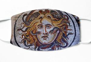 Bath of Diocletian Medusa mosaic facemask