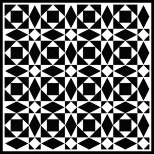 Roman Tile  - 13.  A bicolor design made from 16 basic elements