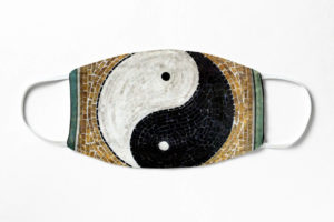 Golden Tai Chi mosaic facemask