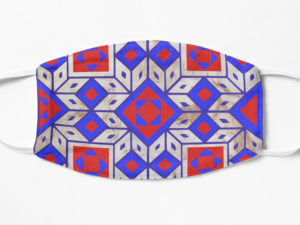 Vesontio mosaic floor geometric pattern facemask