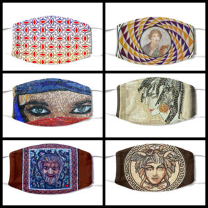 6 face masks by mosaicblues