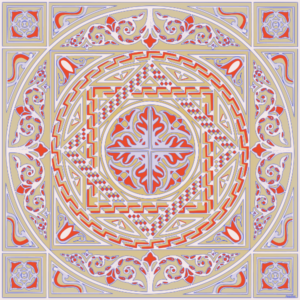 Colored design #1 based on Wemberham mosaic