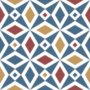 3x3 combination of basic Italica Shuriken pattern, 4 colors