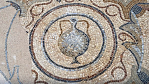 Wine jug medallion in the mosaicstyle of 5th century Aquitaine