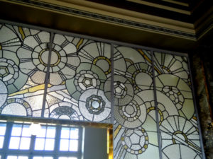 art deco stained glass