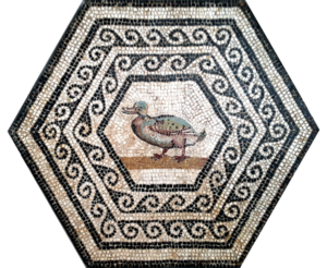 Mosaic of the ducks and grapes, Musee de St Romain en Gal