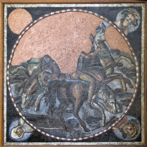 Center piece of the big Phaeton roman mosaic in the Sens Museum