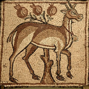 Antelop mosaic in qasr Libya