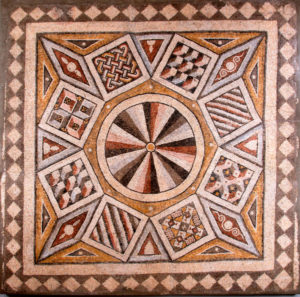 a square geometric mosaic from Daphne, Turkey