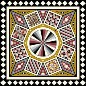 Modele de la grande mosaique geometrique carree - octogonale de Daphne