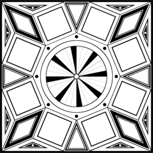 la structure octogonale de la mosaique geometrique de Daphne