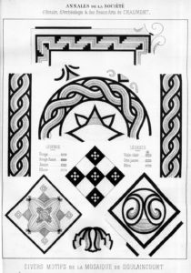 motifs geometriques de la mosaique Gallo-romaine de Doulaincourt
