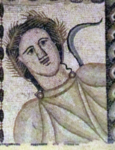 été : portrait de mosaique, Complutum, Espagne