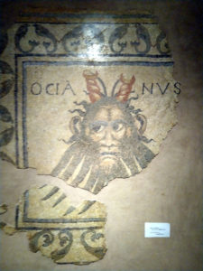 roman mosaic of Oceanos at the Museum of Lectoure, one stop during my 2022 Mosaic trip
