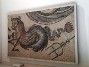 Sea Bull in the Roman mosaics in Autun